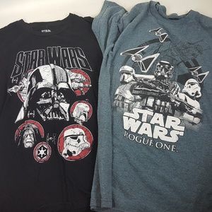 2 Star Wars Tee Shirts, Mens Medium, Fifth Sun